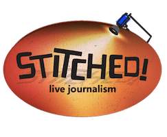 Stitched live journalism logo.