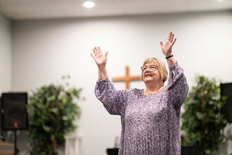 Portrait of wanda turner in church